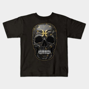 skull, zodiac signs, Pisces Kids T-Shirt